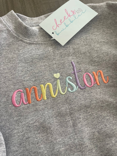 Adult Colorful Name Sweatshirt