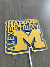 Load image into Gallery viewer, U of M Inspired Layered Cake Topper