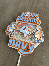 Load image into Gallery viewer, Bluey Inspired Shaker Cake Topper