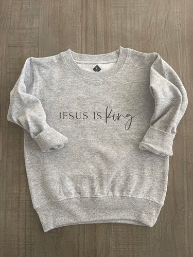 Toddler Crewneck Sweatshirt with Jesus is King