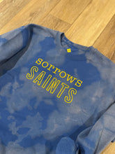 Load image into Gallery viewer, Sorrows Saints Crewneck Cobalt Bleach Dyed Sweatshirt