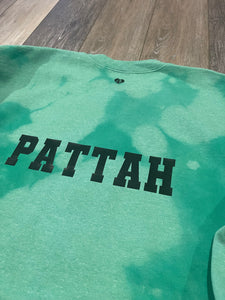 St. Patrick's Mom Green Bleach Dyed Sweatshirt