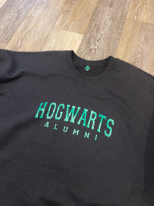 Hogwarts Alumni Sweatshirt with Slytherin Crest on back