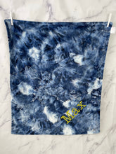 Load image into Gallery viewer, Navy Tie Dye Navy Bubble Chartreuse Embroidery No Ruffle Gift Set