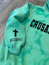 Load image into Gallery viewer, Crusaders Youth Bleach Dyed Green Hoodie