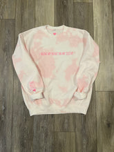 Load image into Gallery viewer, Pink Bleach Dyed I WEAR MY HEART ON MY SLEEVE Sweatshirt - SHIPS FREE