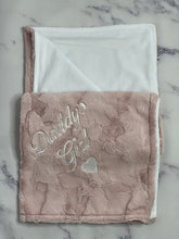 Load image into Gallery viewer, Dusty Pink Hyde Flat White Back Blanket No Ruffle