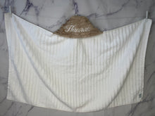 Load image into Gallery viewer, Tan Oxford White Embroidery Bath Hoodie/Hooded Towel