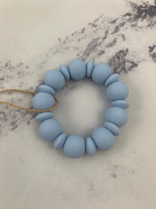 Teething Ring & Bracelet - Blue