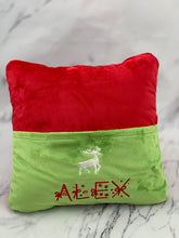 Load image into Gallery viewer, Red with Jade Pocket Reading Pillow
