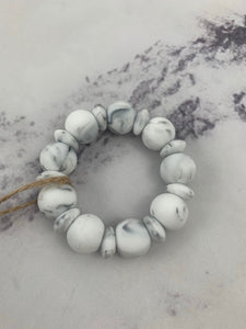 Teething Ring & Bracelet - Marble
