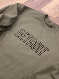 Detroit Crewneck Olive Sweatshirt