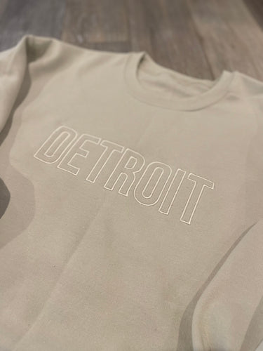 Detroit Crewneck Sand Sweatshirt