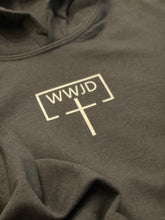 Load image into Gallery viewer, Youth Size WWJD Cross Sweatshirt