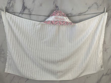 Load image into Gallery viewer, Pink, Gray &amp; White Herringbone Bath Hoodie/Hooded Towel