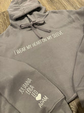 Load image into Gallery viewer, CROPPED HOODIE I WEAR MY HEART ON MY SLEEVE SWEATSHIRT - SHIPS FREE
