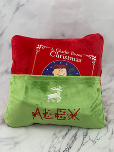 Red with Jade Pocket Reading Pillow