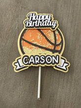 Load image into Gallery viewer, Basketball Shaker Cake Topper