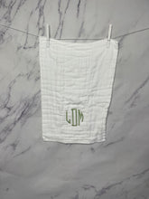 Load image into Gallery viewer, Thyme Monogram Burp Cloth