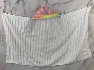 Pastel Tie Dye Aqua Embroidery Bath Hoodie/Hooded Towel