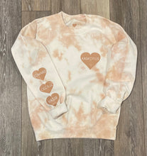 Load image into Gallery viewer, Hand Dyed Tan Hearts Sweatshirt