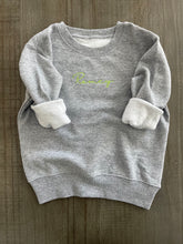 Load image into Gallery viewer, Toddler Crewneck Sweatshirt with Embroidery Personalization