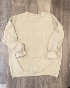 Detroit Crewneck Sand Sweatshirt