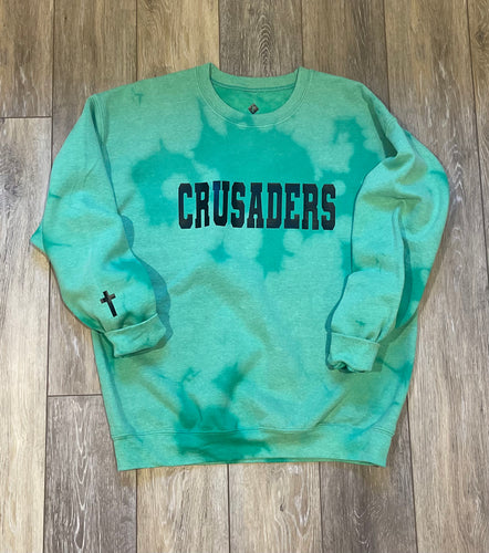 Crusaders Bleach Dyed Green Sweatshirt