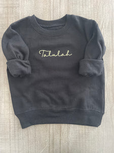 Toddler Crewneck Sweatshirt with Embroidery Personalization