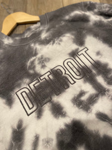 Hand Dyed Charcoal Embroidered Detroit Sweatshirt