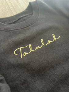 Toddler Crewneck Sweatshirt with Embroidery Personalization