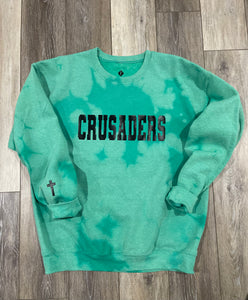 Crusaders Bleach Dyed Green Sweatshirt